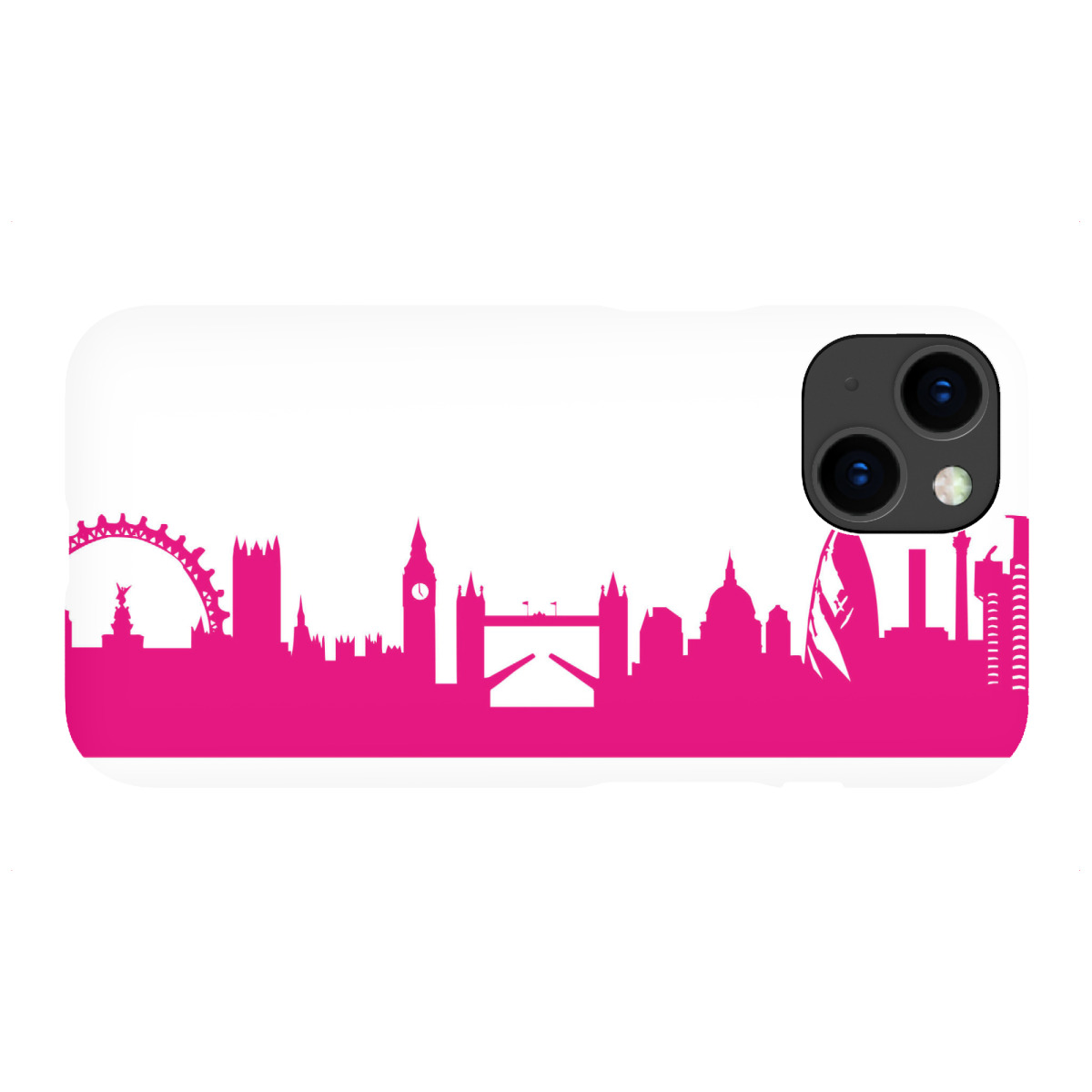iPhone "London 04 Pink Skyline Print monochrome" Premium-Case Handyhülle artboxONE