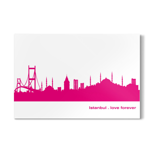 Galerie-Print "Istanbul 04 Pink Skyline Print monochrome" 30x20 cm artboxONE