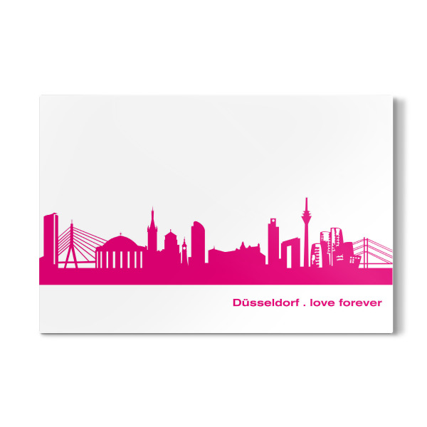 Galerie-Print "Düsseldorf 04 Pink Skyline Print monochrome" 30x20 cm artboxONE