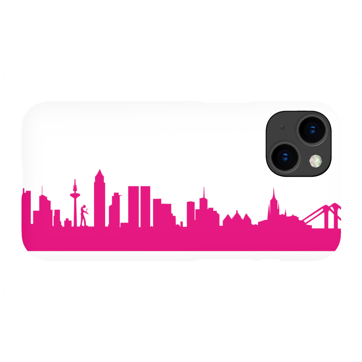 "Frankfurt 04 Pink Skyline Print monochrome"für iPhone - Premium-Case Handyhülle artboxONE