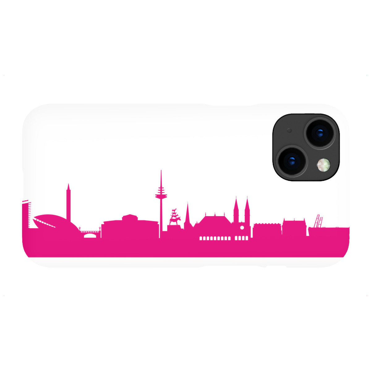 iPhone "Bremen 04 Pink Skyline Print monochrome" Premium-Case Handyhülle artboxONE