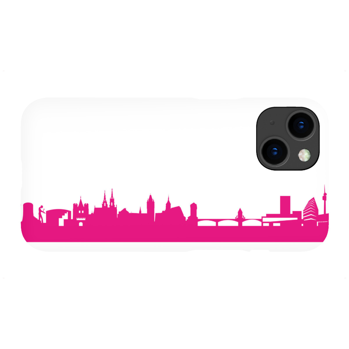"Basel 04 Pink Skyline Print monochrome"für iPhone - Premium-Case Handyhülle artboxONE