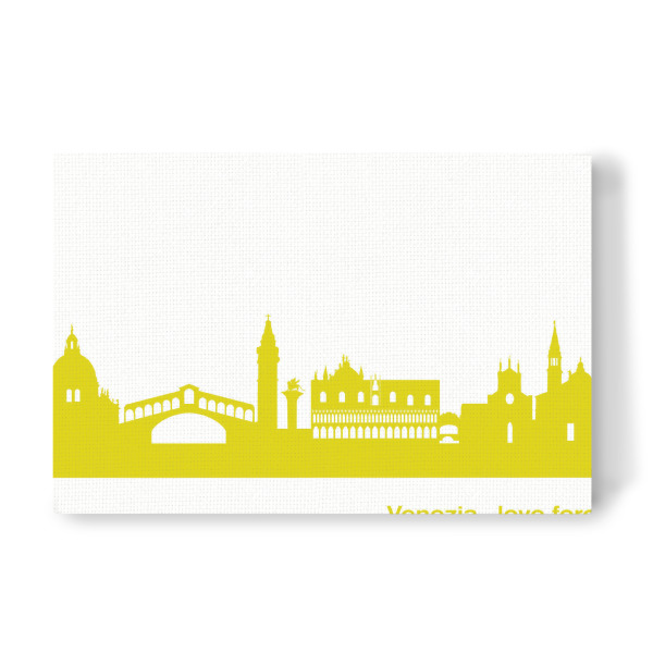 Leinwandbild "Venedig 06 Skyline Spring-Green Print monochrome" artboxONE - Städte,Abstrakt,Architektur,Städte / Venedig