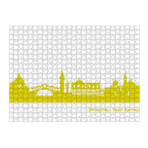artboxONE Puzzle "Venedig 06 Skyline Spring-Green Print monochrome" artboxONE - Städte,Abstrakt,Architektur,Städte / Venedig