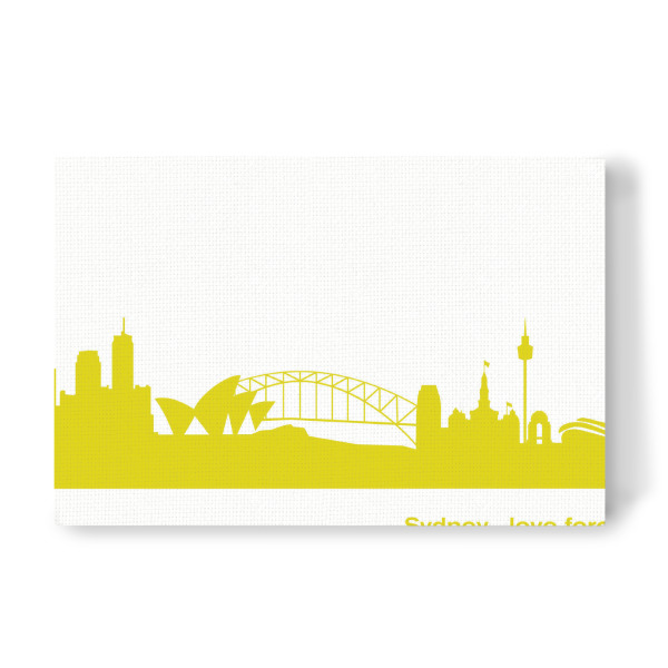 Leinwandbild "Sydney 06 Skyline Spring-Green Print monochrome" artboxONE - Städte,Abstrakt,Architektur,Städte / Sydney