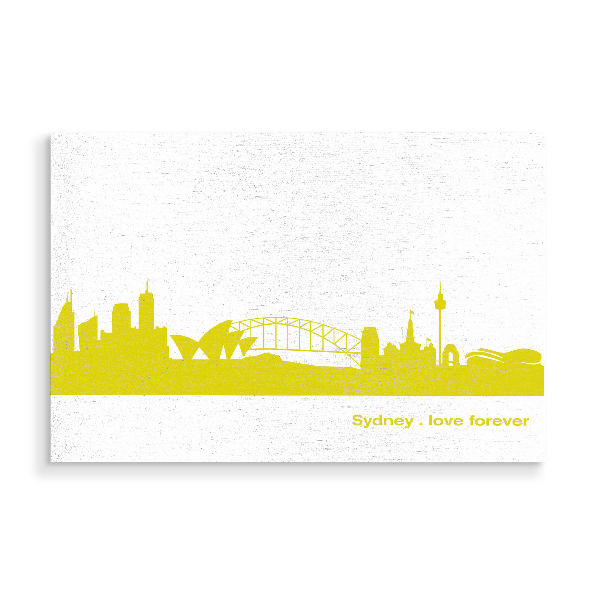 Holzbild "Sydney 06 Skyline Spring-Green Print monochrome" artboxONE - Städte,Abstrakt,Architektur,Städte / Sydney