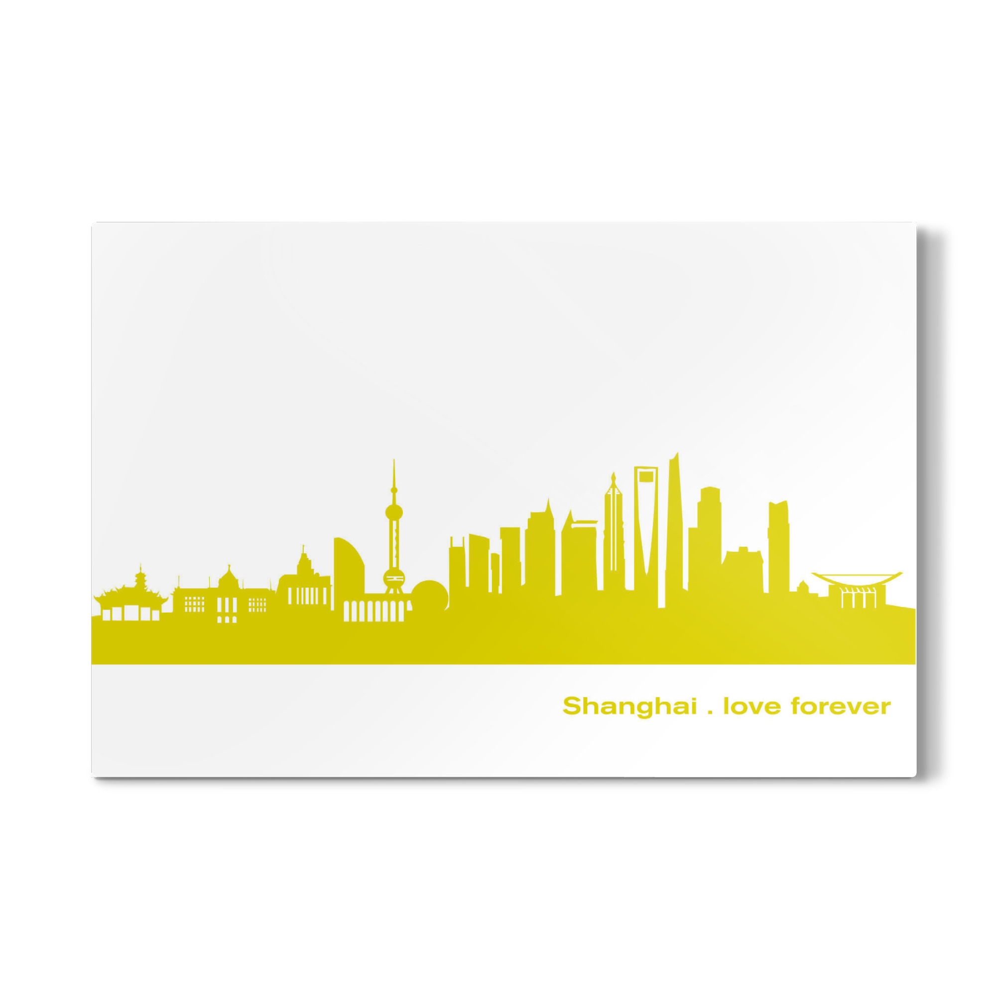 Galerie-Print "Shanghai 06 Skyline Spring-Green Print monochrome" 75x50 cm artboxONE