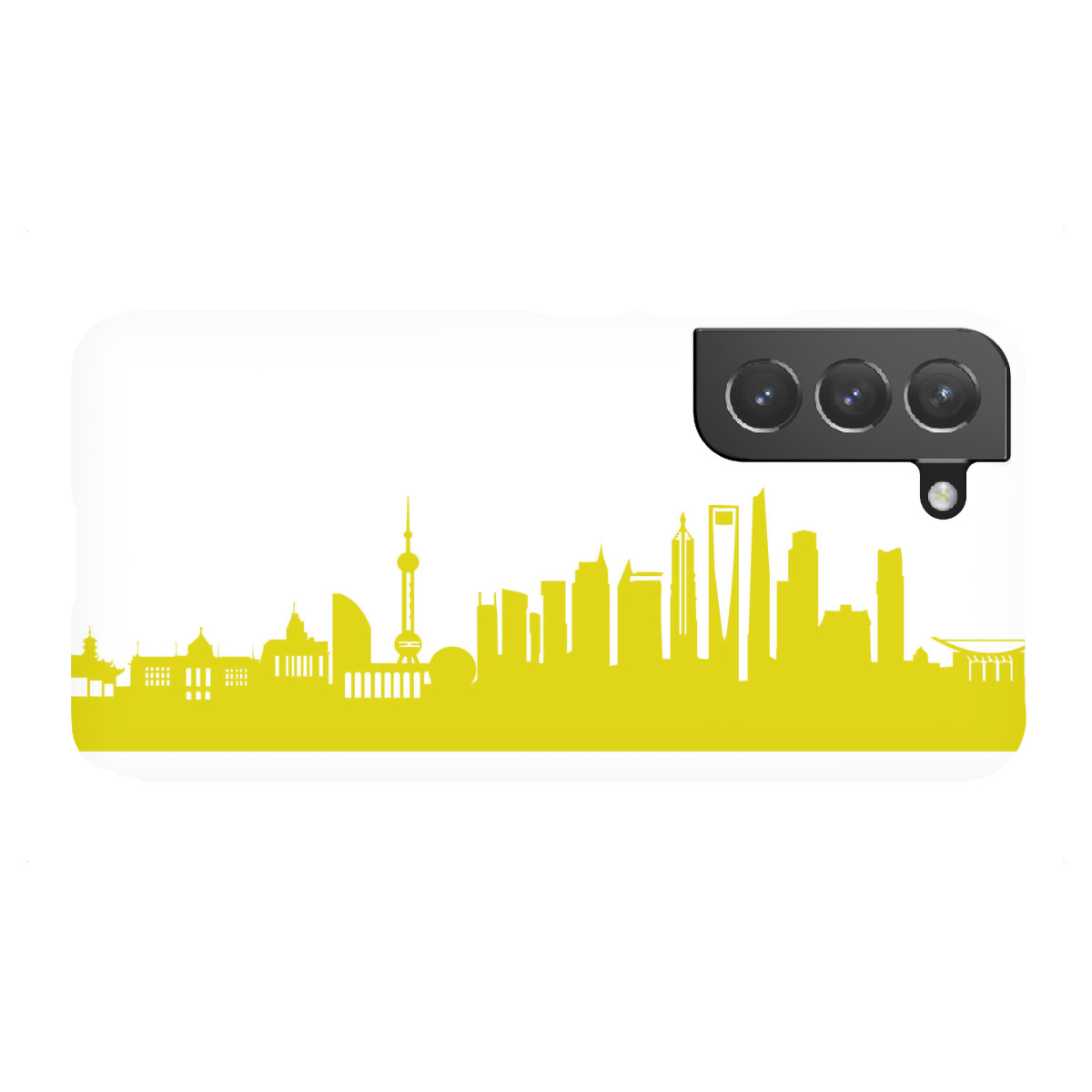 Samsung Galaxy "Shanghai 06 Skyline Spring-Green Print monochrome" Premium-Case Handyhülle artboxONE