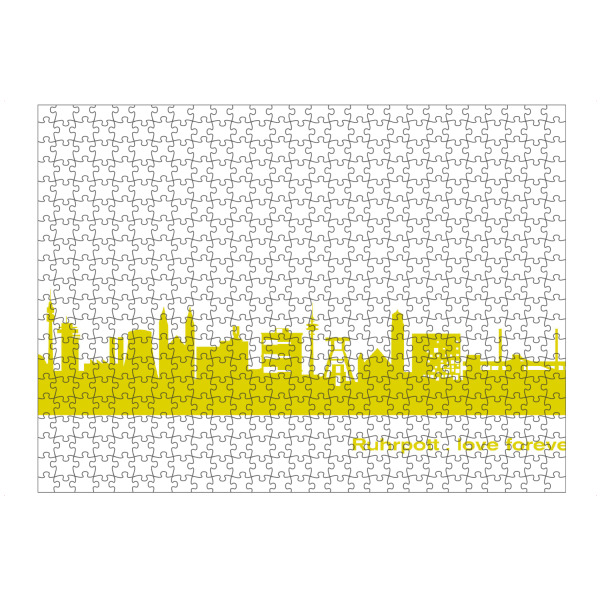 Puzzle Ravensburger "Ruhrpott 06 Skyline Spring-Green Print monochrome" artboxONE - Städte,Abstrakt,Architektur,Städte / Weitere