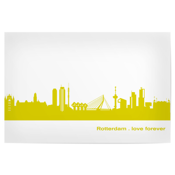 Poster "Rotterdam 06 Skyline Spring-Green Print monochrome" artboxONE - Städte,Abstrakt,Architektur,Städte / Weitere