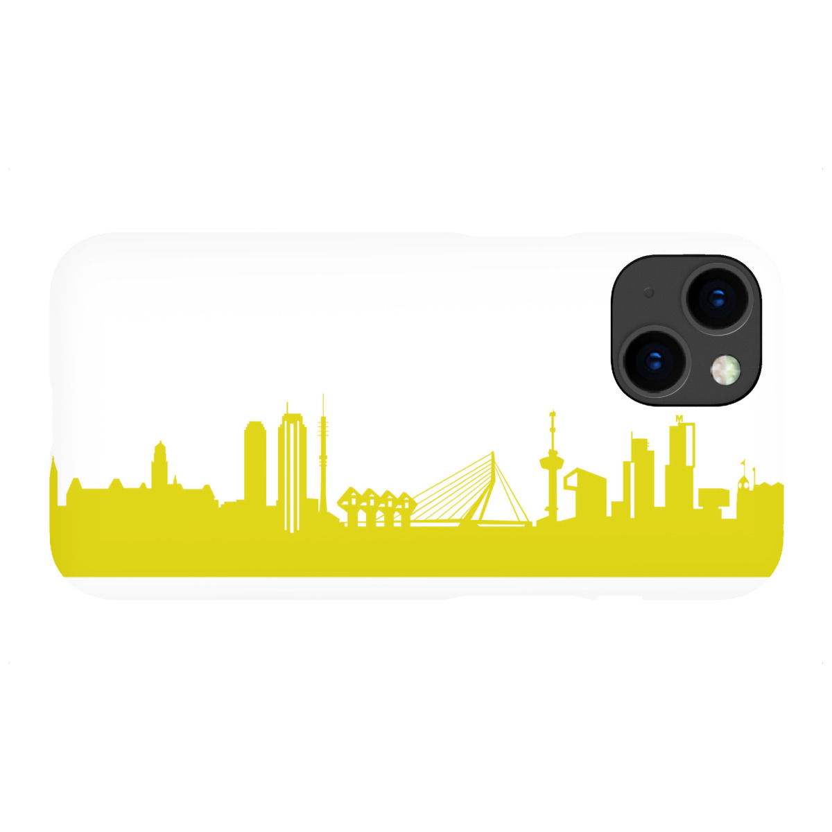 iPhone "Rotterdam 06 Skyline Spring-Green Print monochrome" Premium-Case Handyhülle artboxONE