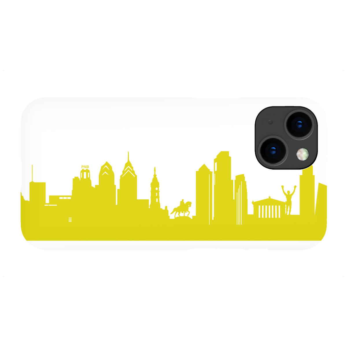 iPhone "Philadelphia 06 Skyline Spring-Green Print monochrome" Premium-Case Handyhülle artboxONE
