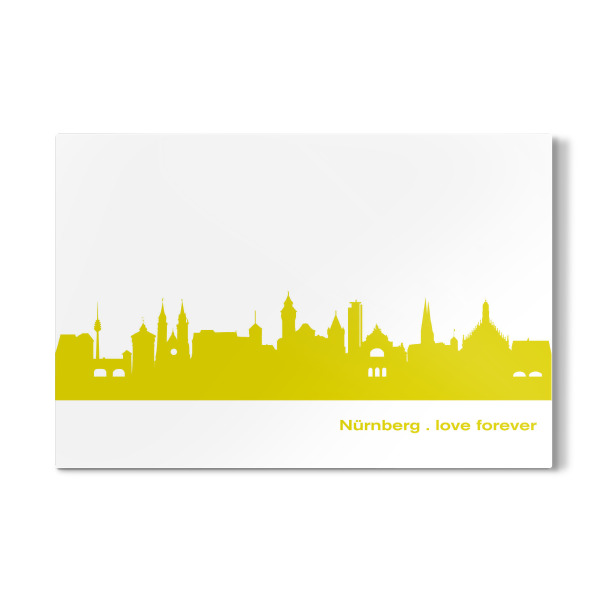 Galerie-Print "Nürnberg 06 Skyline Spring-Green Print monochrome" 30x20 cm artboxONE