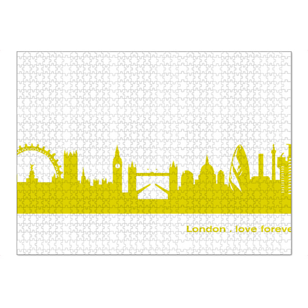 Puzzle Ravensburger "London 06 Skyline Spring-Green Print monochrome" artboxONE - Städte,Städte / London,Abstrakt,Architektur