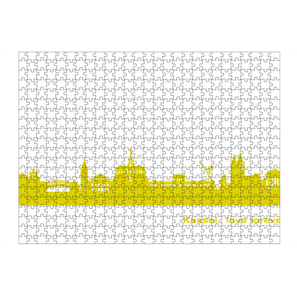 artboxONE Puzzle "Kassel 06 Skyline Spring-Green Print monochrome" artboxONE - Städte,Abstrakt,Architektur,Städte / Weitere