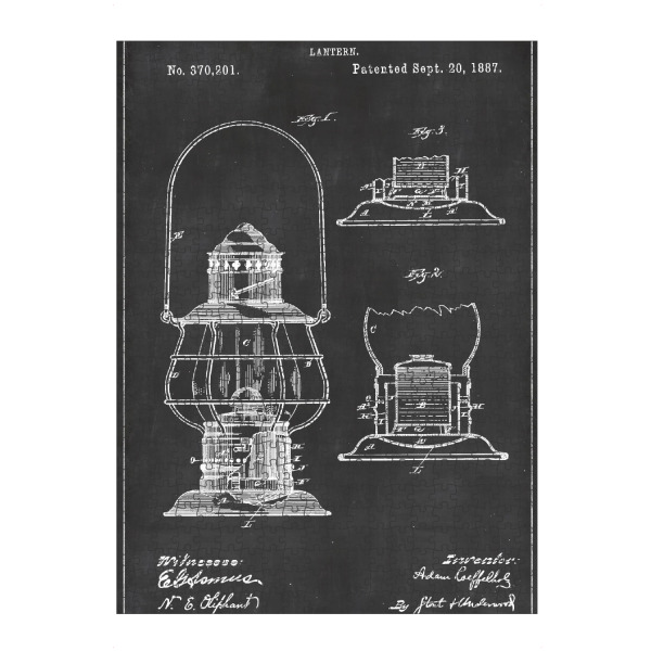 artboxONE Puzzle "Camping Laterne" artboxONE - Reise,Schwarzweiß