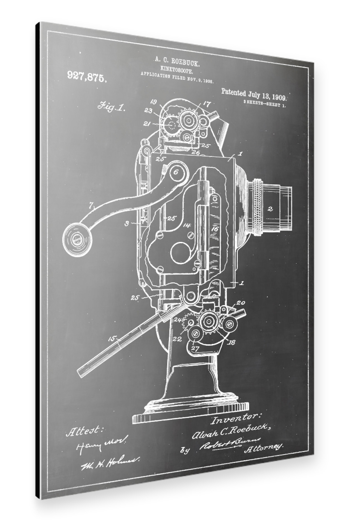 Alu-Dibond "Retro Kinetoskop" 75x50 cm artboxONE