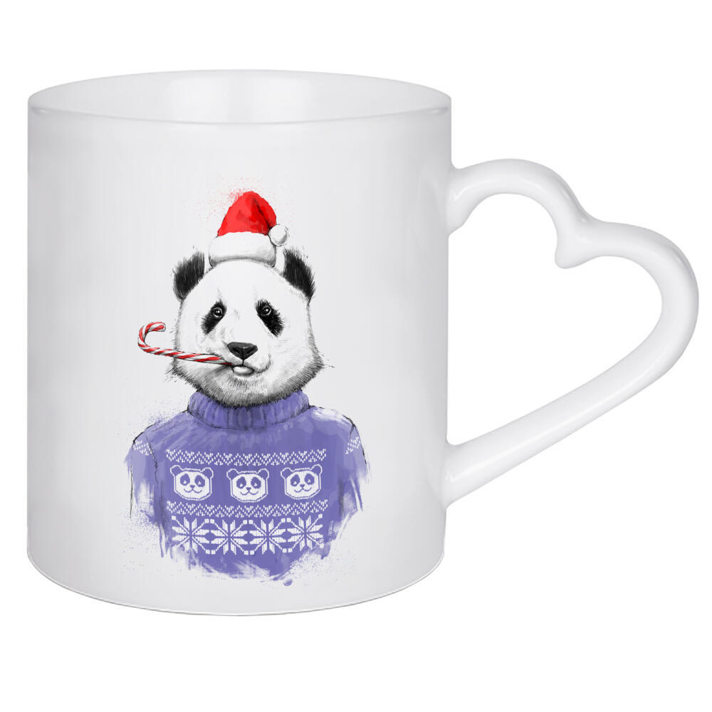 Herztasse "Christmas panda" artboxONE - Tiere,Fashion,Weihnachten