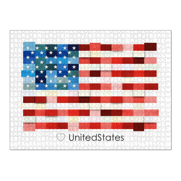 Puzzle Ravensburger "United States USA Flag" artboxONE - Reise,Reise / Länder