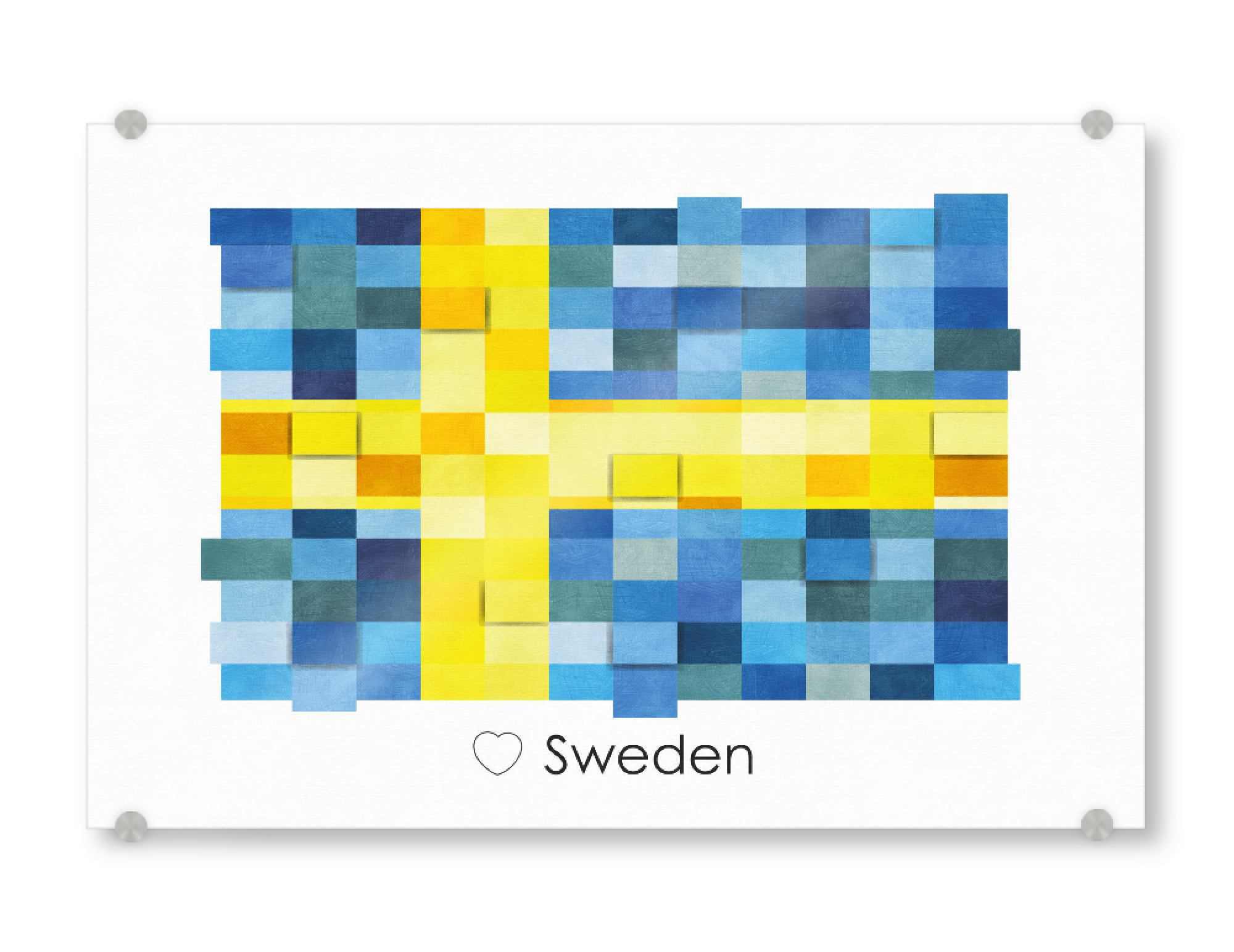 Acrylglasbild "Sweden Flag" artboxONE - Reise,Reise / Länder