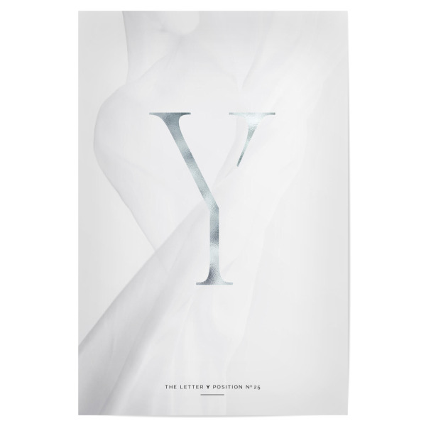 Poster "SILBER LETTER COLLECTION | Y" artboxONE - Schwarzweiß,Buchstaben,Buchstaben / Y