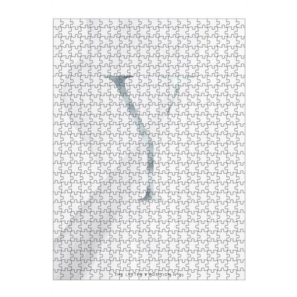 Puzzle Ravensburger "SILBER LETTER COLLECTION | Y" artboxONE - Schwarzweiß,Buchstaben,Buchstaben / Y