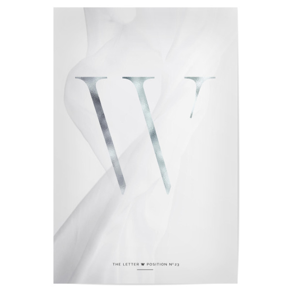 Poster "SILBER LETTER COLLECTION | W" artboxONE - Schwarzweiß,Buchstaben,Buchstaben / W