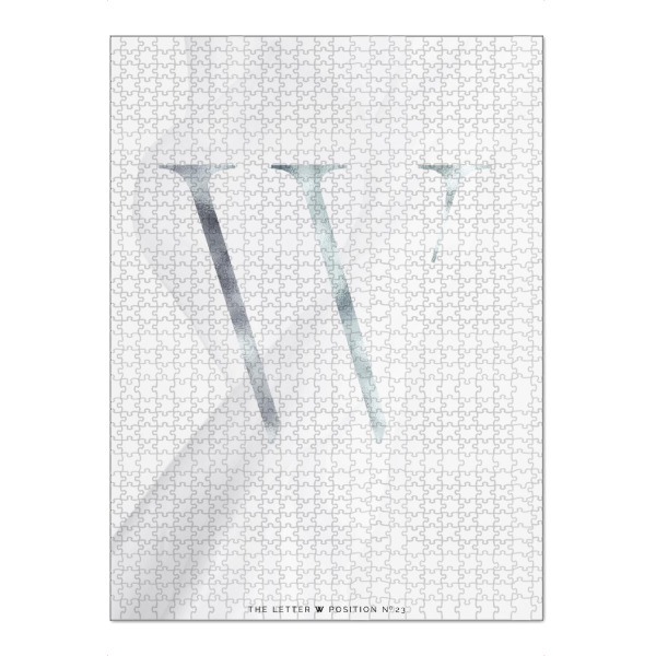 Puzzle Ravensburger "SILBER LETTER COLLECTION | W" artboxONE - Schwarzweiß,Buchstaben,Buchstaben / W