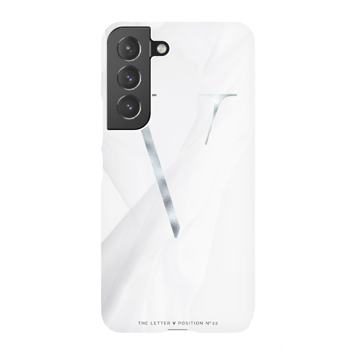 "SILBER LETTER COLLECTION | V"für Samsung Galaxy - Premium-Case Handyhülle artboxONE