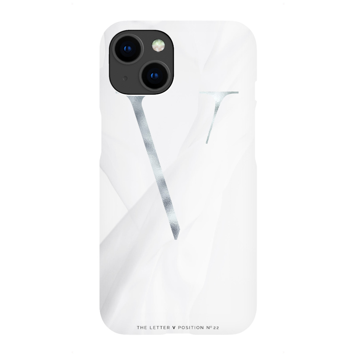 "SILBER LETTER COLLECTION | V"für iPhone - Premium-Case Handyhülle artboxONE