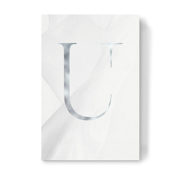 Leinwandbild "SILBER LETTER COLLECTION | U" artboxONE - Schwarzweiß,Buchstaben,Buchstaben / U