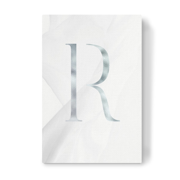 Leinwandbild "SILBER LETTER COLLECTION | R" artboxONE - Schwarzweiß,Buchstaben,Buchstaben / R