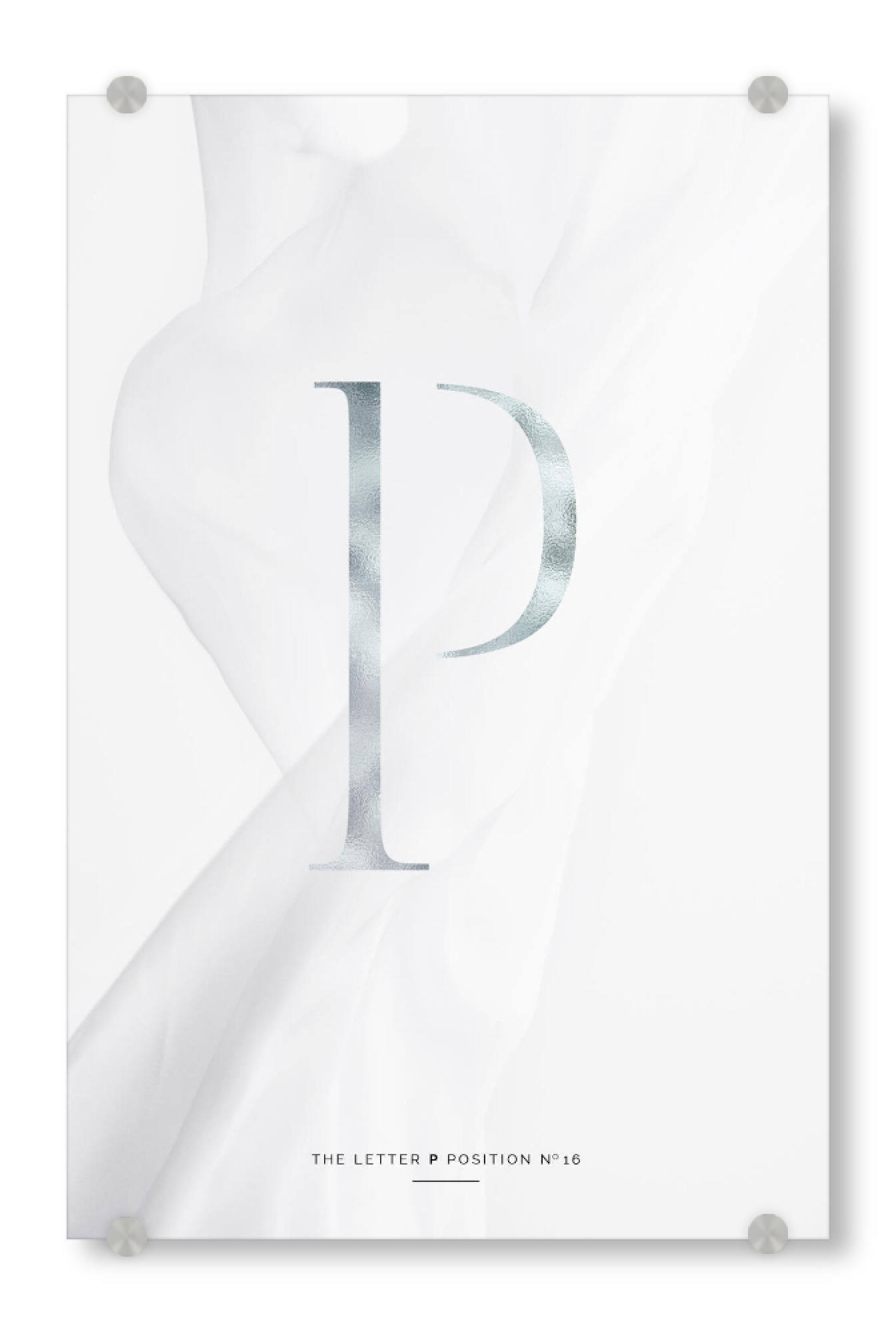 Acrylglasbild "SILBER LETTER COLLECTION | P" artboxONE - Schwarzweiß,Buchstaben,Buchstaben / P