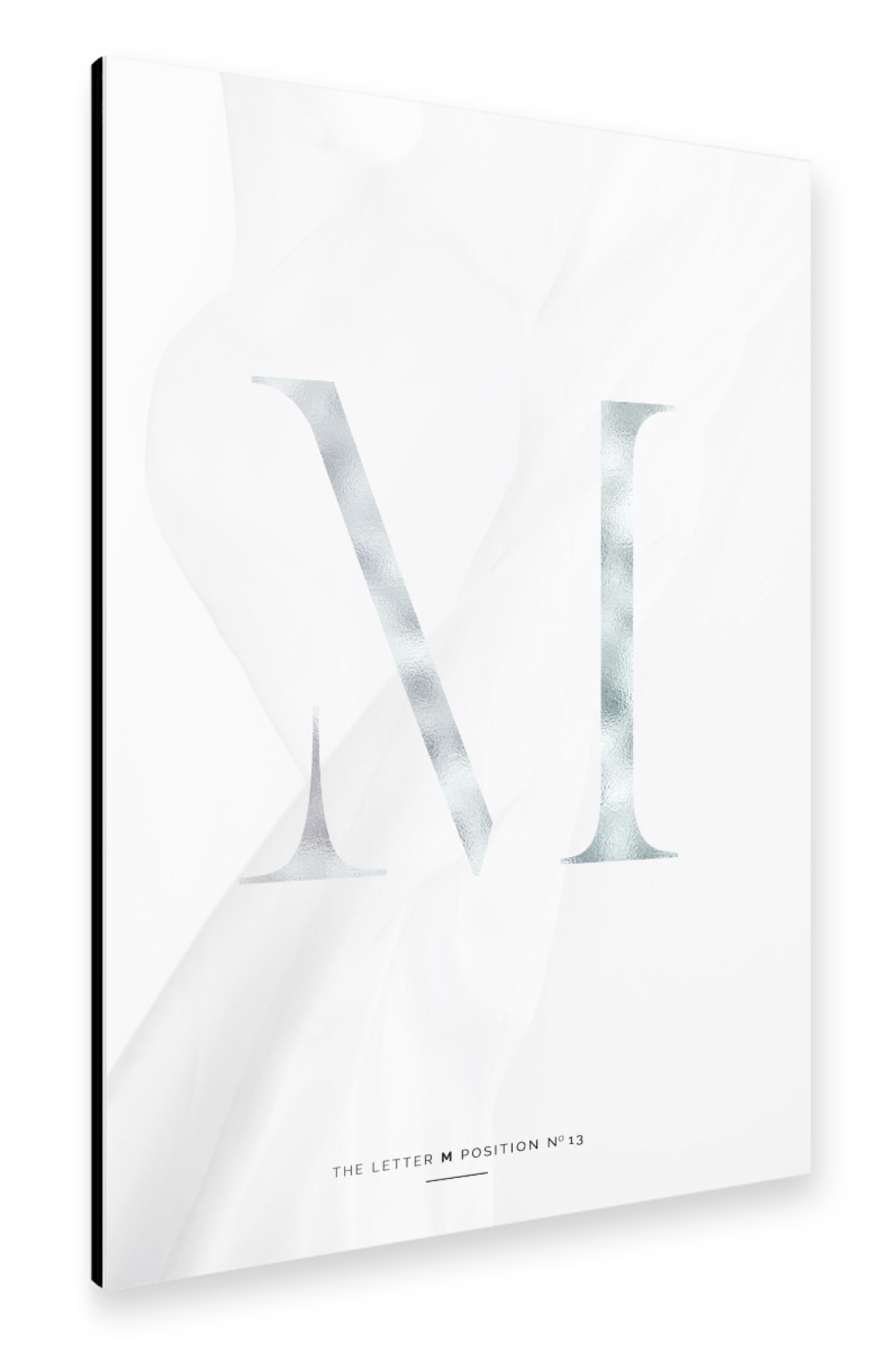 Alu-Dibond "SILBER LETTER COLLECTION | M" 30x20 cm artboxONE