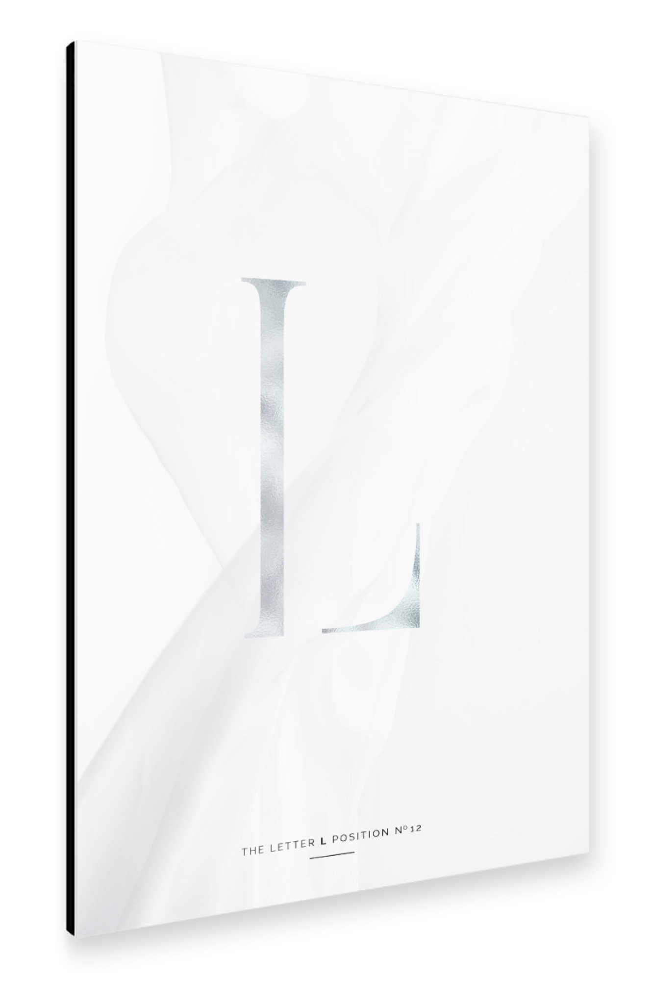 Alu-Dibond "SILBER LETTER COLLECTION | L" 75x50 cm artboxONE