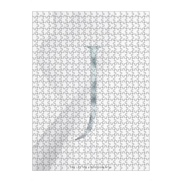 Puzzle Ravensburger "SILBER LETTER COLLECTION | J" artboxONE - Schwarzweiß,Buchstaben,Buchstaben / J