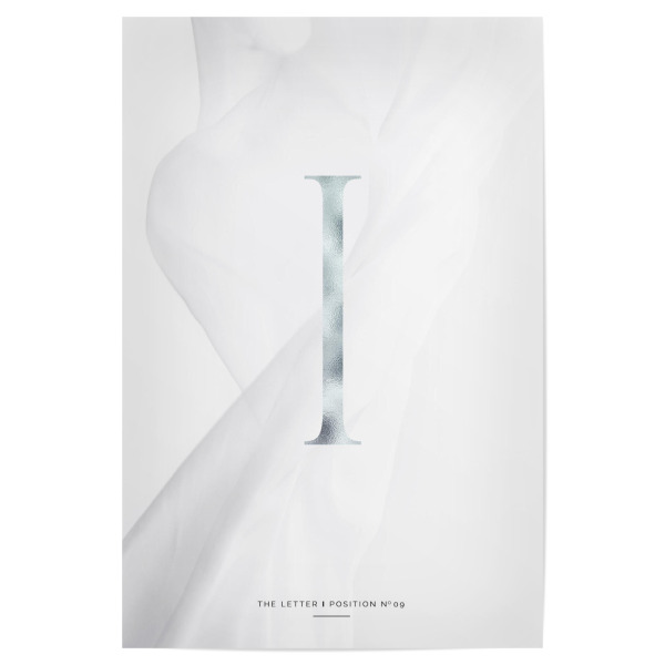 Poster "SILBER LETTER COLLECTION | I" artboxONE - Schwarzweiß,Buchstaben,Buchstaben / I