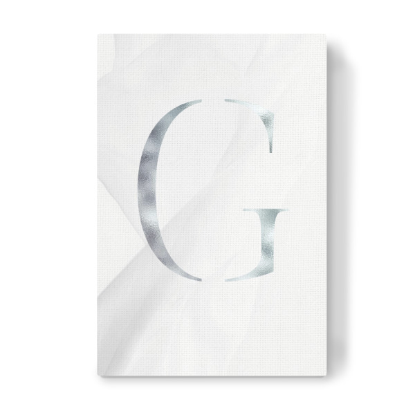Leinwandbild "SILBER LETTER COLLECTION | G" artboxONE - Schwarzweiß,Buchstaben,Buchstaben / G