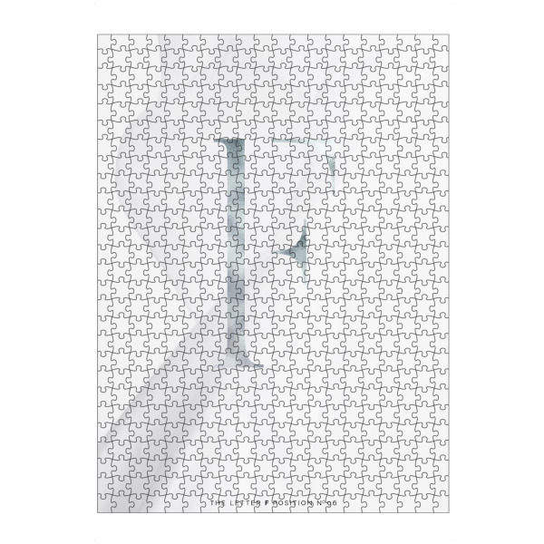 Puzzle Ravensburger "SILBER LETTER COLLECTION | F" artboxONE - Schwarzweiß,Buchstaben,Buchstaben / F