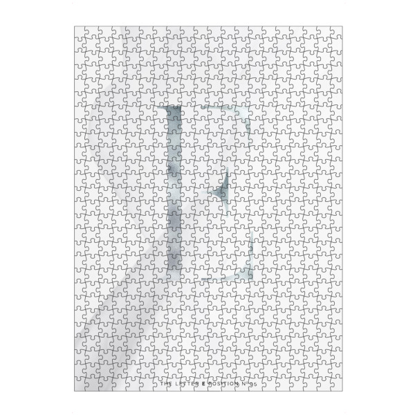 Puzzle Ravensburger "SILBER LETTER COLLECTION | E" artboxONE - Schwarzweiß,Buchstaben,Buchstaben / E