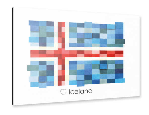 Alu-Dibond "Iceland Flag" 30x20 cm artboxONE