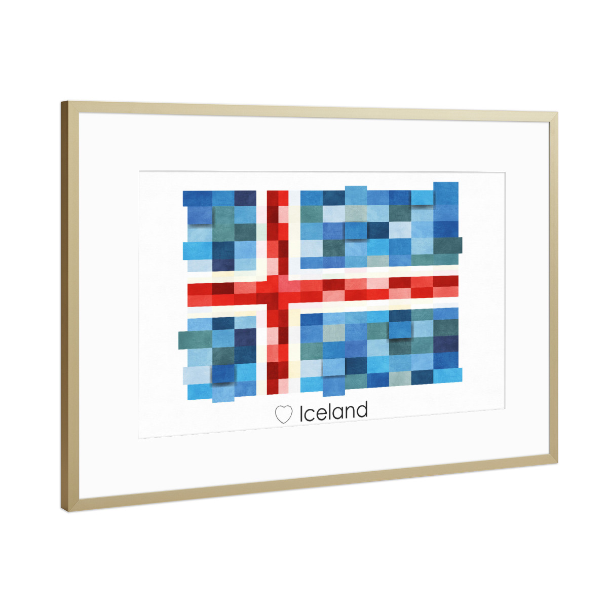 Iceland Flag Als Metal Framed Poster Bei Artboxone Kaufen