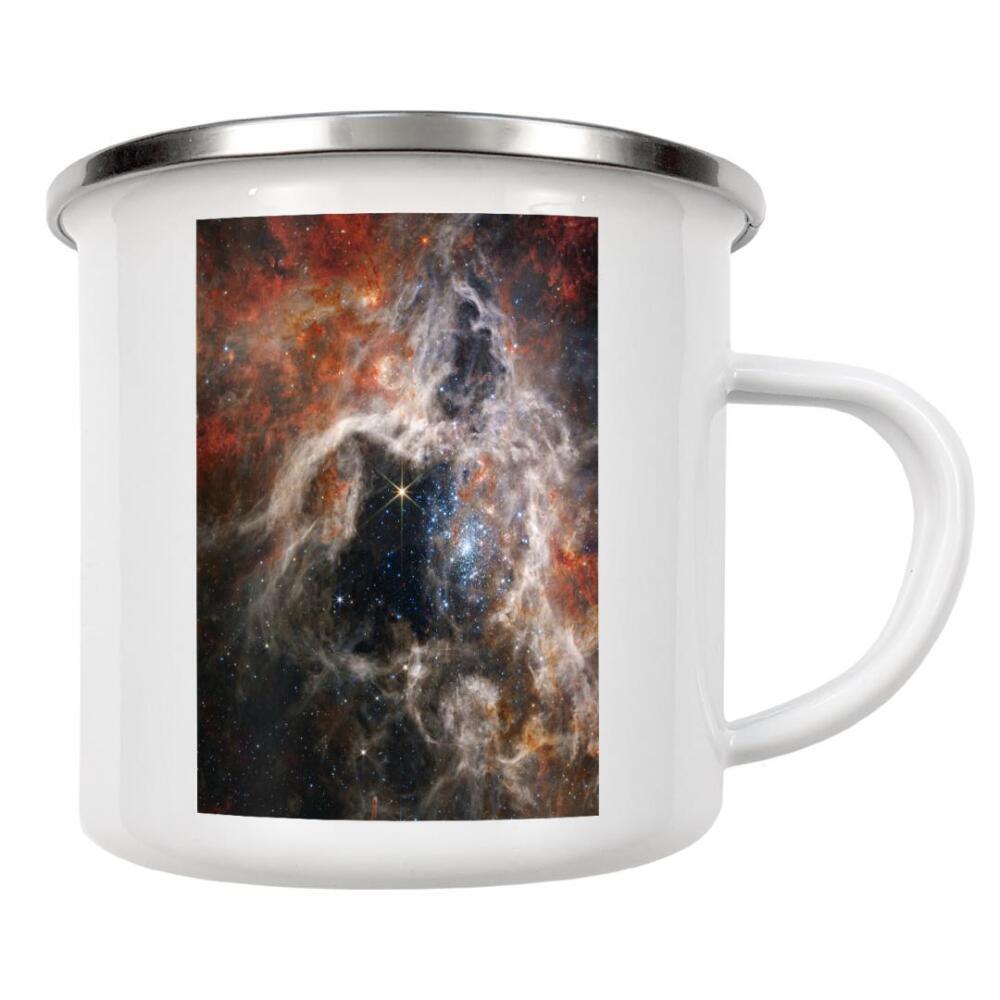 Emaille Tasse "Eine kosmische Vogelspinne" artboxONE - Natur,Reise,Galaxy