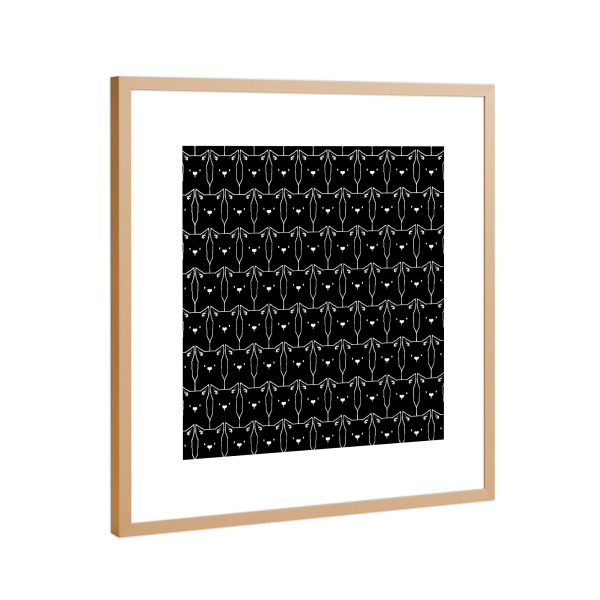 Poster mit Rahmen Kupfer "Cats Cats Cats" artboxONE - Tiere - Katzen,Muster,Kätzchen,Miezekatze,Tiere,Lustig,Tobias fonseca,Tobe fonseca