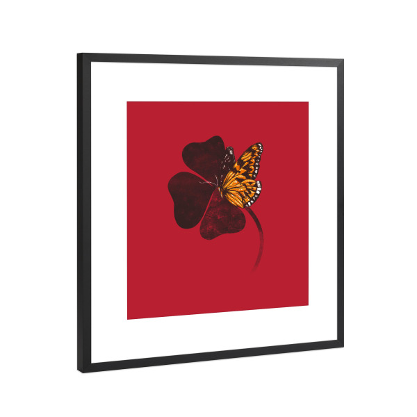 Poster mit Rahmen Schwarz (Metallic) "By Chance" artboxONE - Natur - Schmetterling,Natur,Pflanzen,Cool,Glücklich,Tobias fonseca,Tobe fonseca
