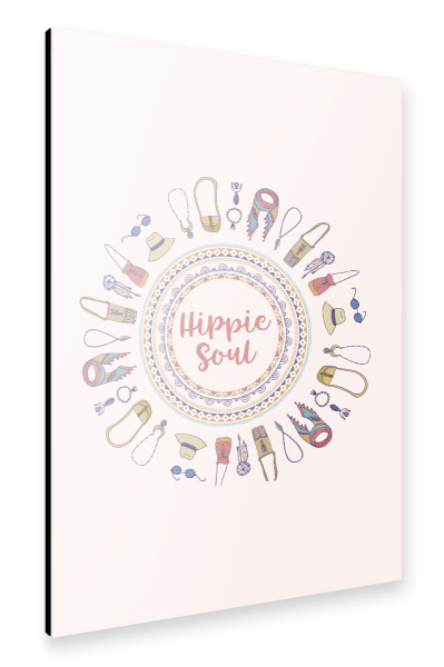 Alu-Dibond "Hippie Soul" 30x20 cm artboxONE