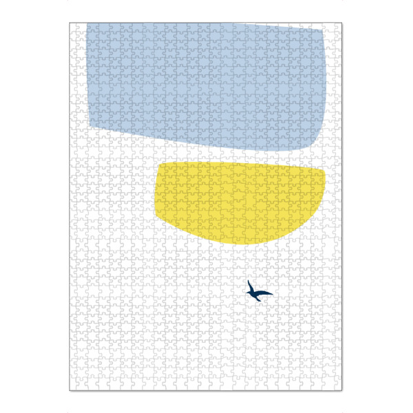 Puzzle Ravensburger "Freisein" artboxONE - Natur - Vogel,Schwalbe,Himmel,Blau,Wolken,Sonne,Hell,Freiheit,Fliegen - Bild vogel