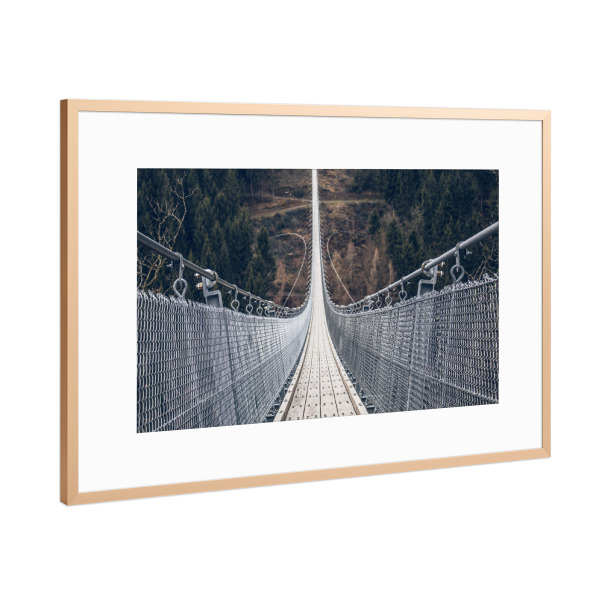 Poster mit Rahmen Kupfer "Geierlay Bridge II" artboxONE - Natur,Reise