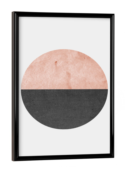 Poster mit schwarzem Rahmen "Copper Concrete Sun" artboxONE - Abstrakt,Geometrie