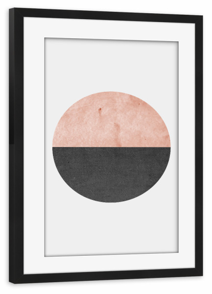 Poster mit Rahmen schwarz "Copper Concrete Sun" artboxONE - Abstrakt,Geometrie